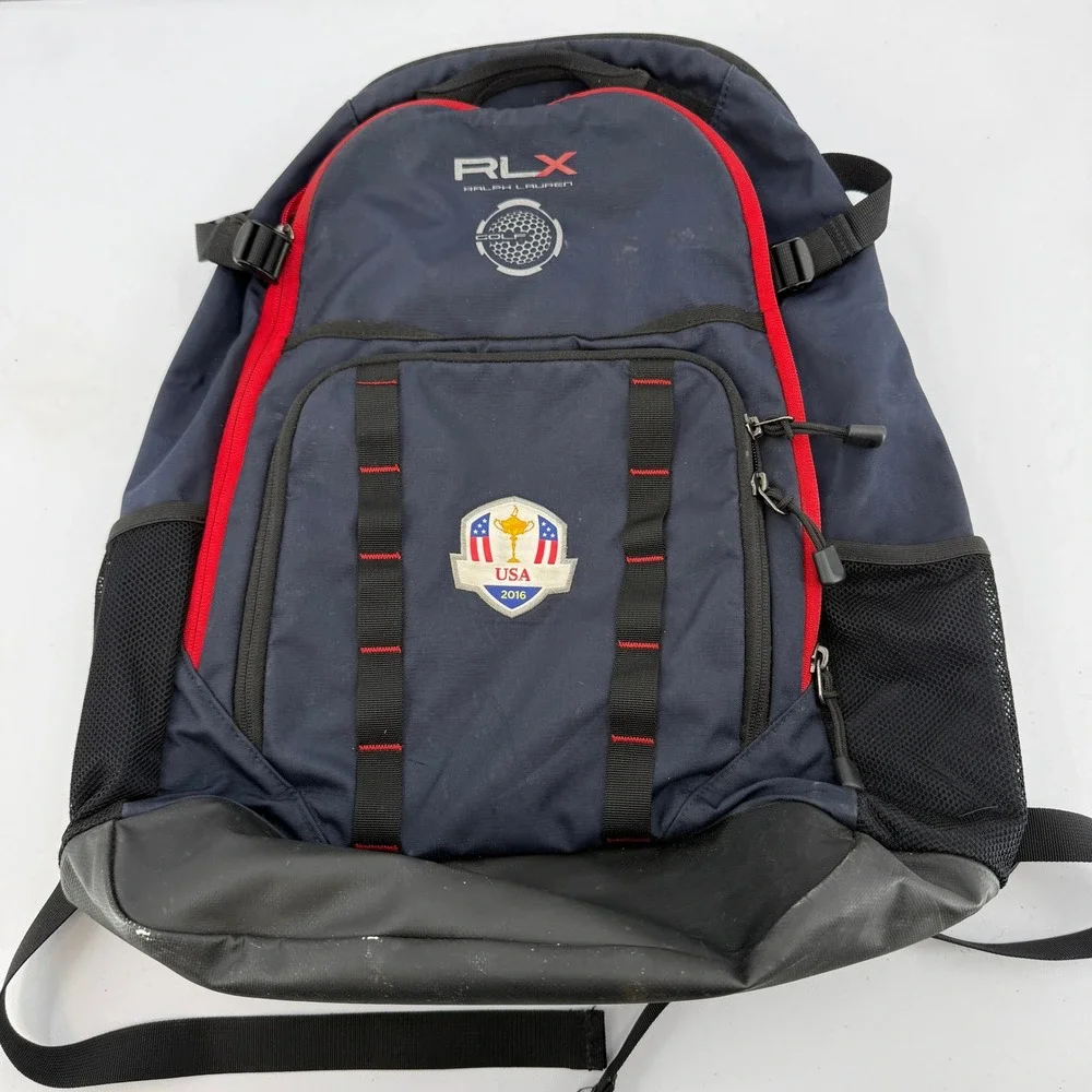 RLX Ralph Lauren Backpack Mens OS Navy Blue 2016 Ryder Cup USA Golf Bag